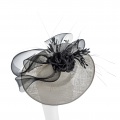 black & white wedding hat
