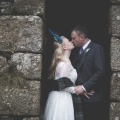 Bride and groom in Boho Cornwall