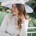 'Francie' blue wide brim hat Holly Young