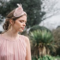'burgh' blush pink cocktail hat Holly Young