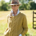 camel coloured pheasant feather trilby