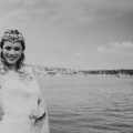 sea loving bride in Cornwall river Fal
