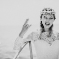 rock and roll bride shell crown