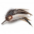spotty feather corsage brooch pin
