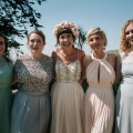 beautiful bridesmaids in mixed dresses
