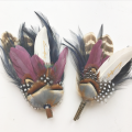 wedding guests couples matching feather accessories Holly Young