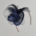 navy wedding fascinator Holly Young