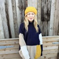 Yellow wool beret hat