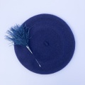 Navy beret with Pom Pom pin