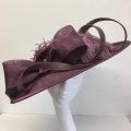 Plum mother of the groom hat