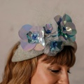 metallic sequin flower halo Holly Young