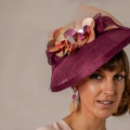 wine contemporary mother of the bride hat