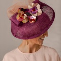 metallic flower wedding hat holly young