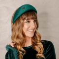 emerald green silk halo hat