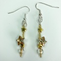 gold star Swarovski earrings