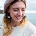 sustainable feather earrings