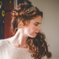 Burgundy red and lace tiara