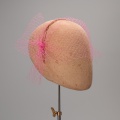Pink couture bird cage veil