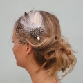 feather bridal hair accessory