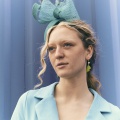 turquoise occasion hat Holly Young