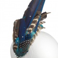 'Aves' blue feather headdress