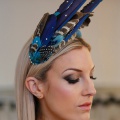 'Aves' blue feather headdress