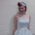 light blue wedding fascinator