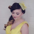 yellow wedding fascinator