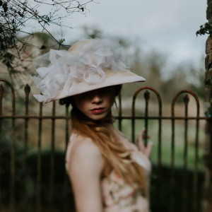 cloud 1950s inspired wide brimmed hat