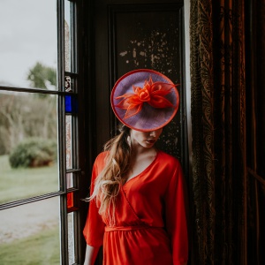 'Fire Lily' orange petal disk hat