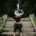 black & white occasion hat