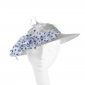 blue spotty summer occasions hat