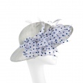 blue spotty summer occasions hat