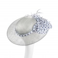 blue spotty summer occasions hat