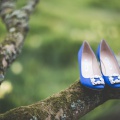 Blue Manolo Blahnik shoes