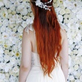 blossom bridal hair vine ivory silver
