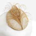 gold peacock crystal fascinator