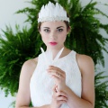 Feather and Crystal Bridal Headdress