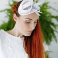 'burgh' white fascinator