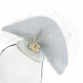 Silver and Blush Wedding and Races Hat