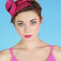 Mini Art Deco Hat in Pink