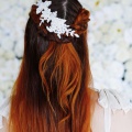 ivory lace hair vine