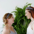 bridesmaid and bride blue accessories