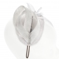 white Art Deco inspired wedding fascinator