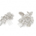 pair of silver hair pins