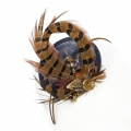 navy pheasant feather fascinator