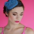 turquoise blue vintage fascinator