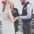 A Cornish wedding - feather button hole pin for groom