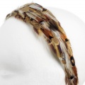 gold pheasant feather hair band wide
