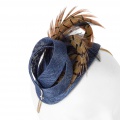 navy pheasant feather fascinator